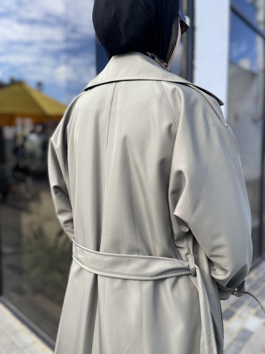 Waterproof Trench Coat in Light Olive