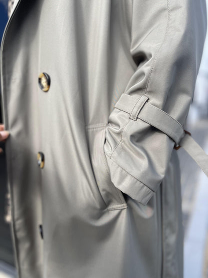 Waterproof Trench Coat in Light Olive