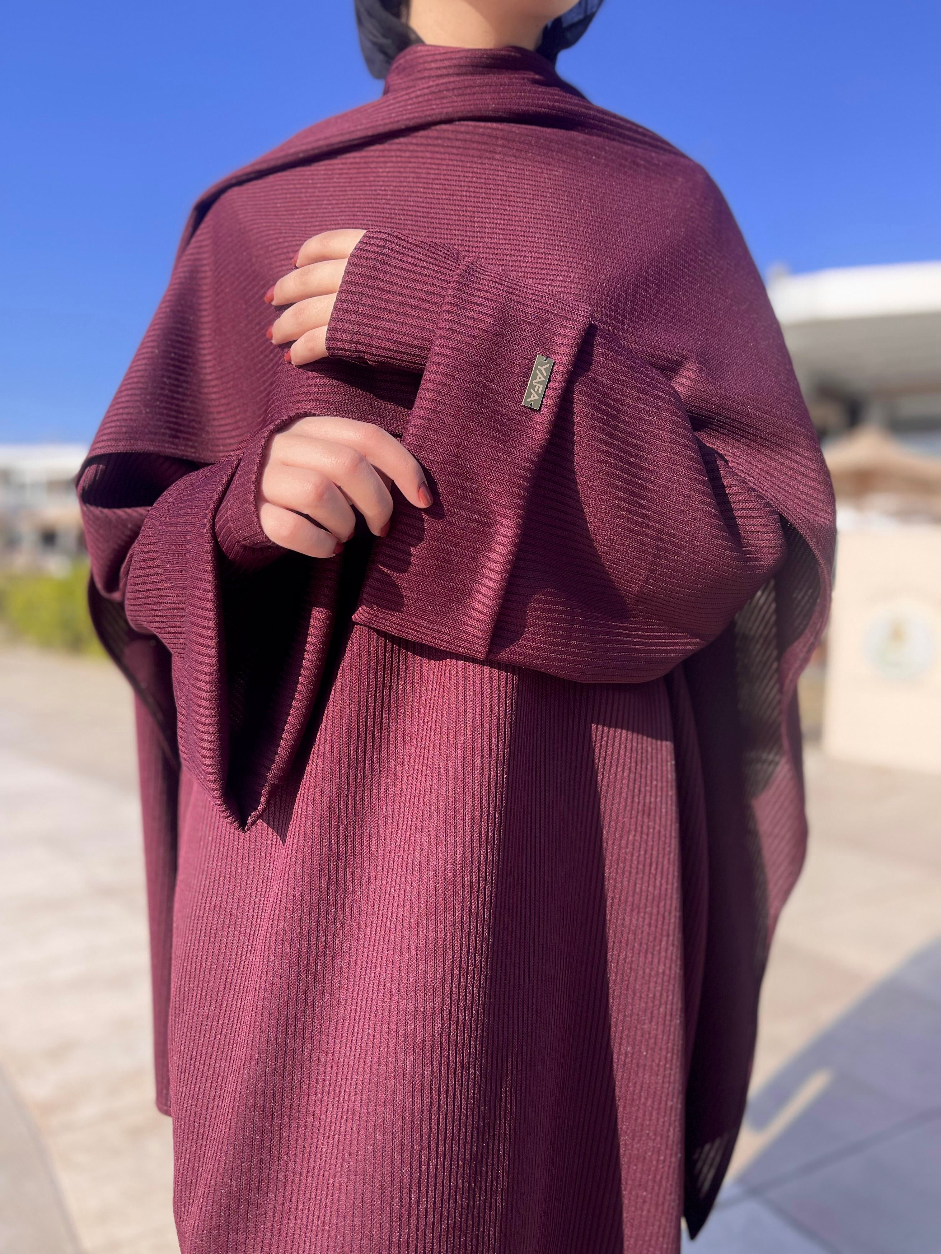 Ribbed Wool Abaya