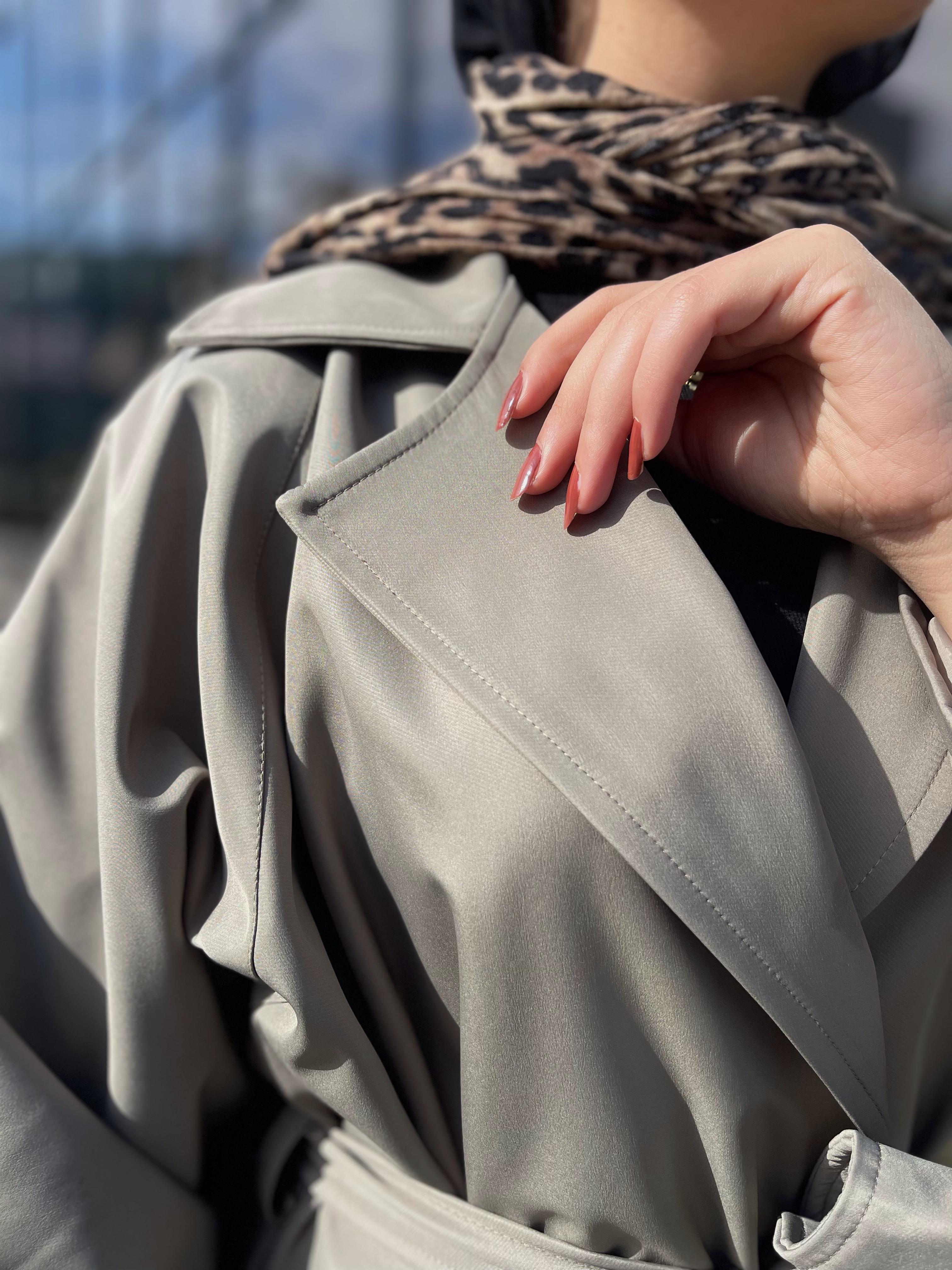 Waterproof Trench Coat in Light Olive