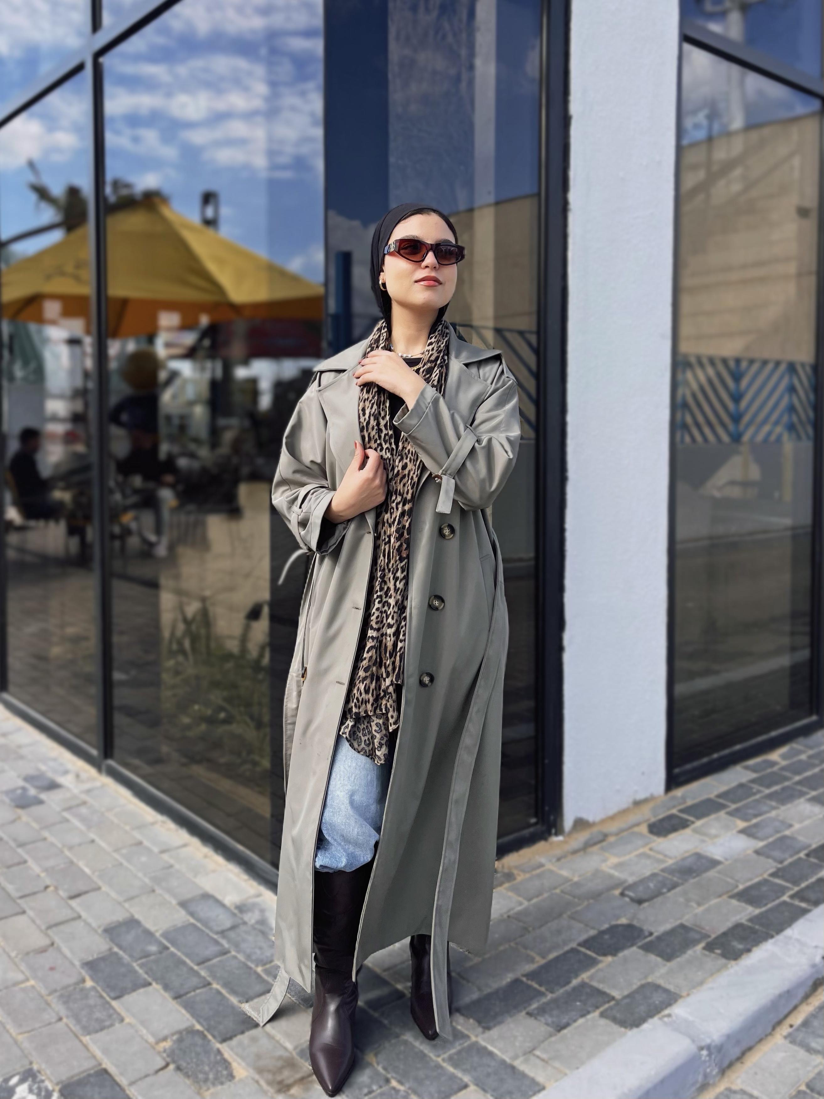 Waterproof Trench Coat in Light Olive