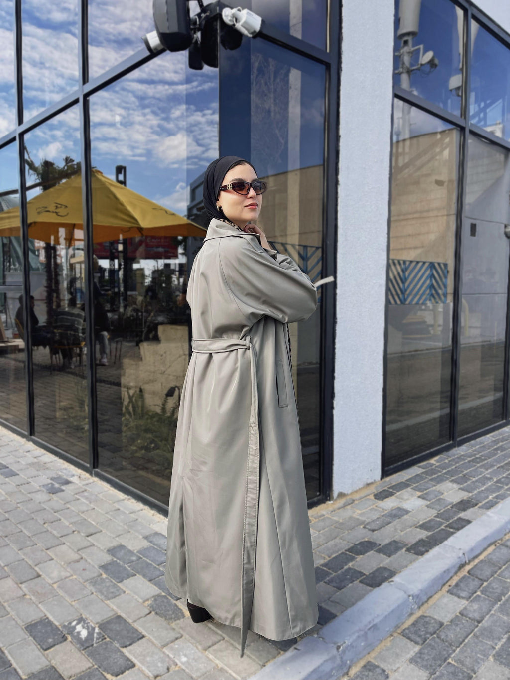 Waterproof Trench Coat in Light Olive