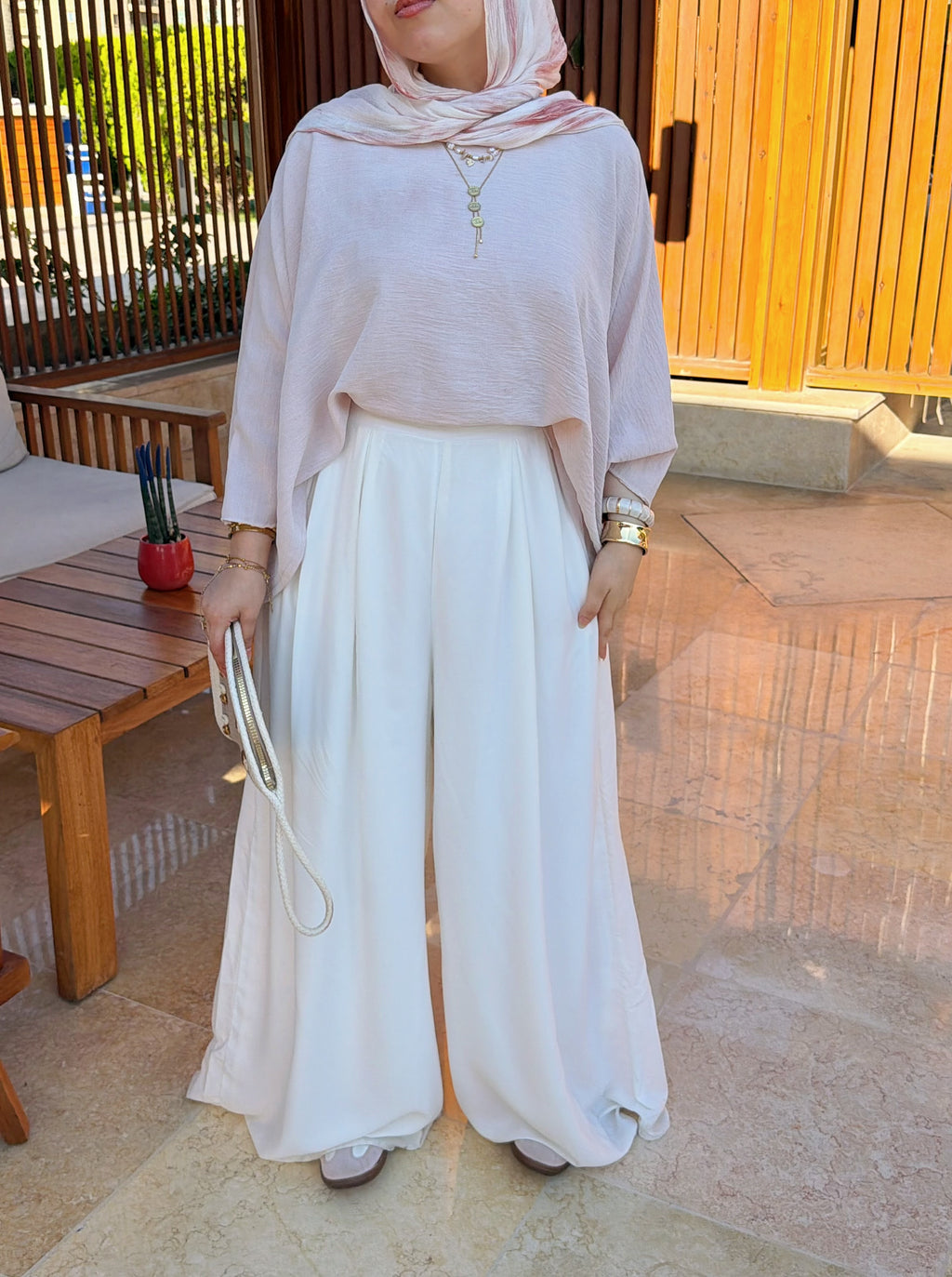 Wide-Leg Crepe Pants