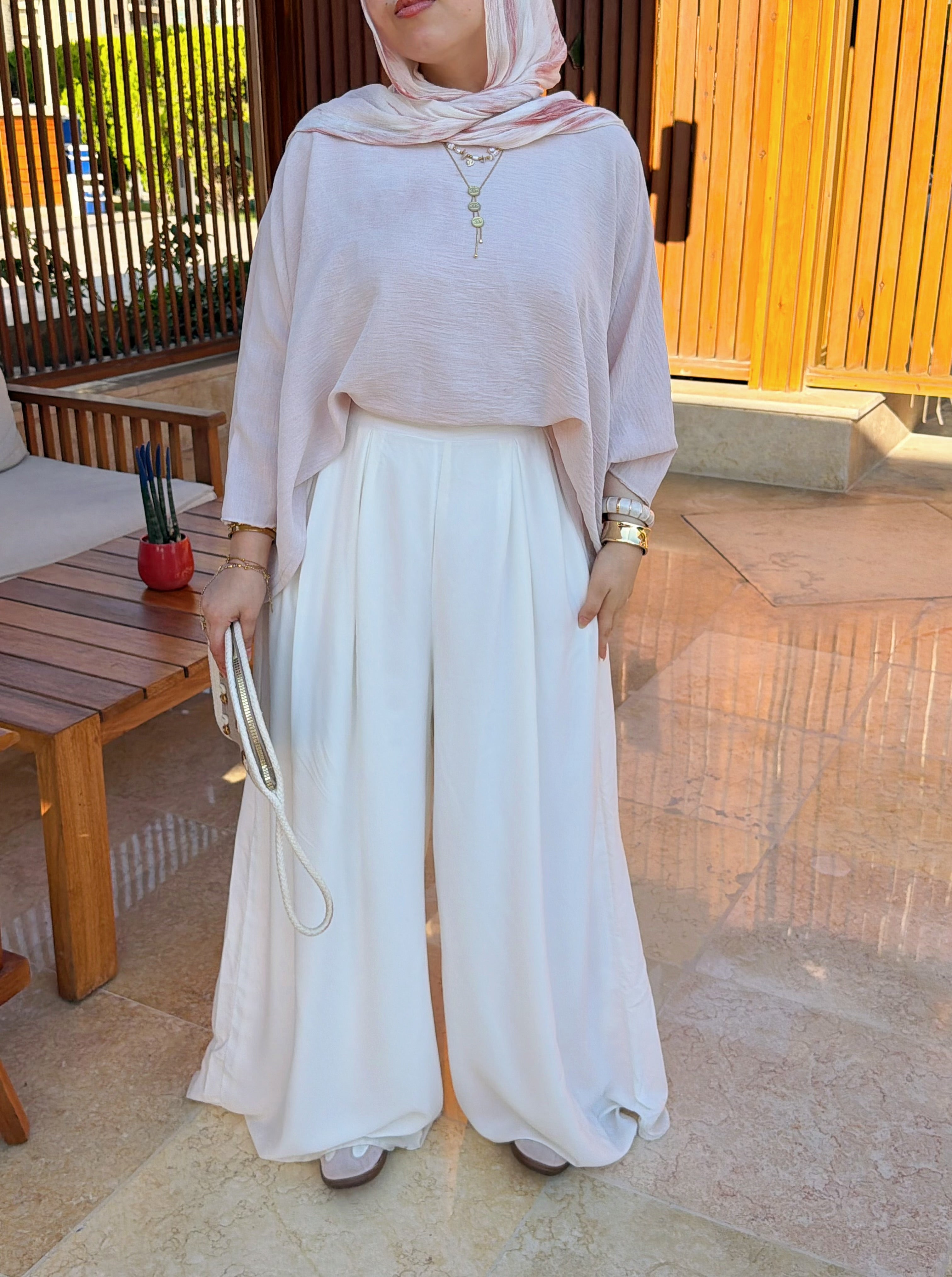 Wide-Leg Crepe Pants