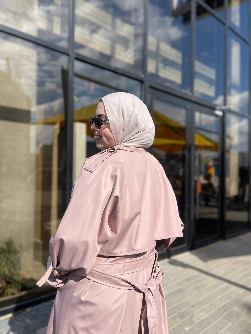 Waterproof Trench Coat in Dusty Rose