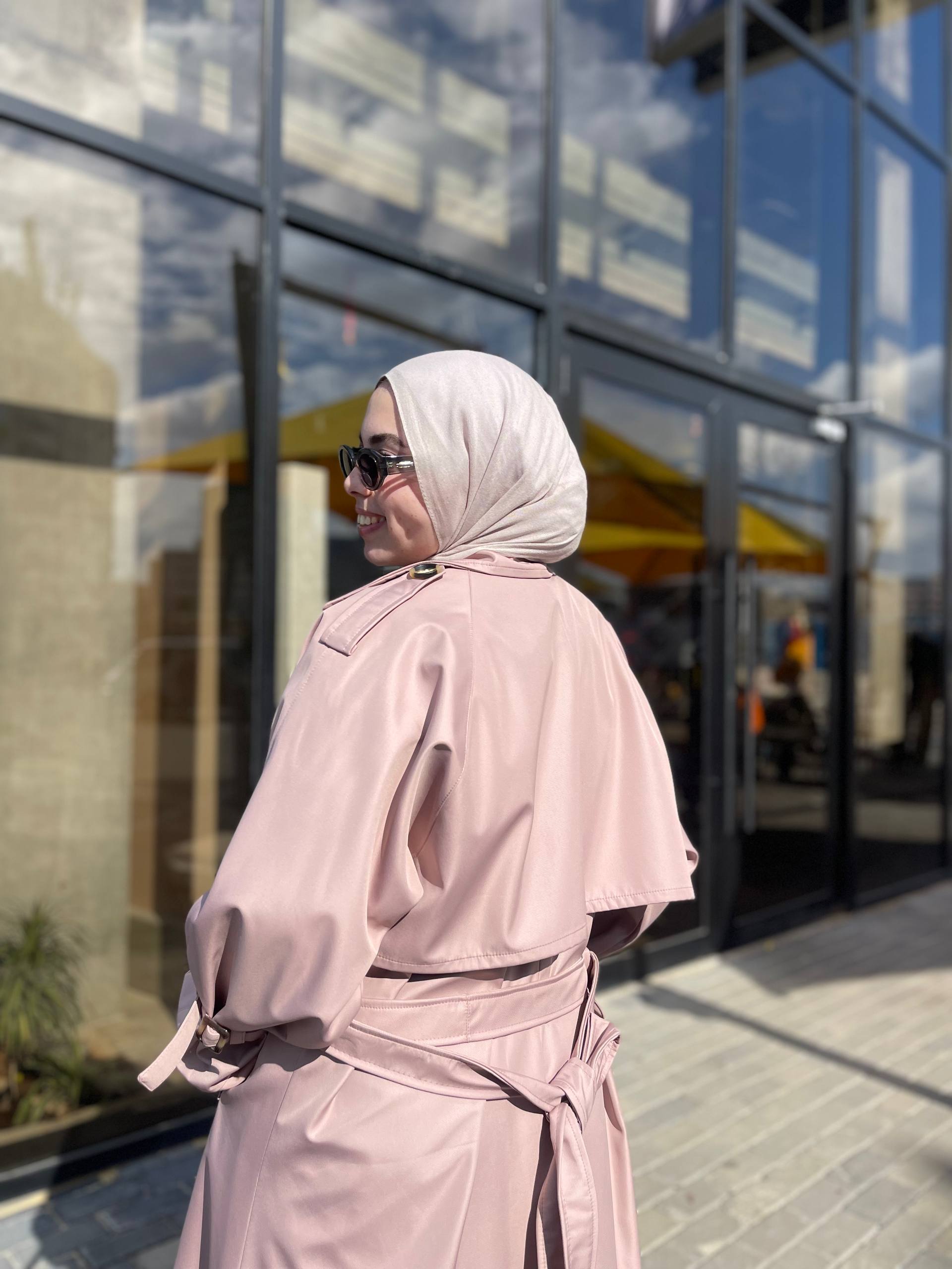 Waterproof Trench Coat in Dusty Rose