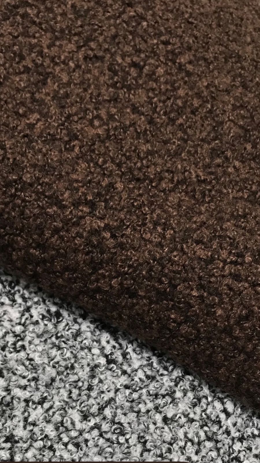 Bouclé Hoodie in GRAY